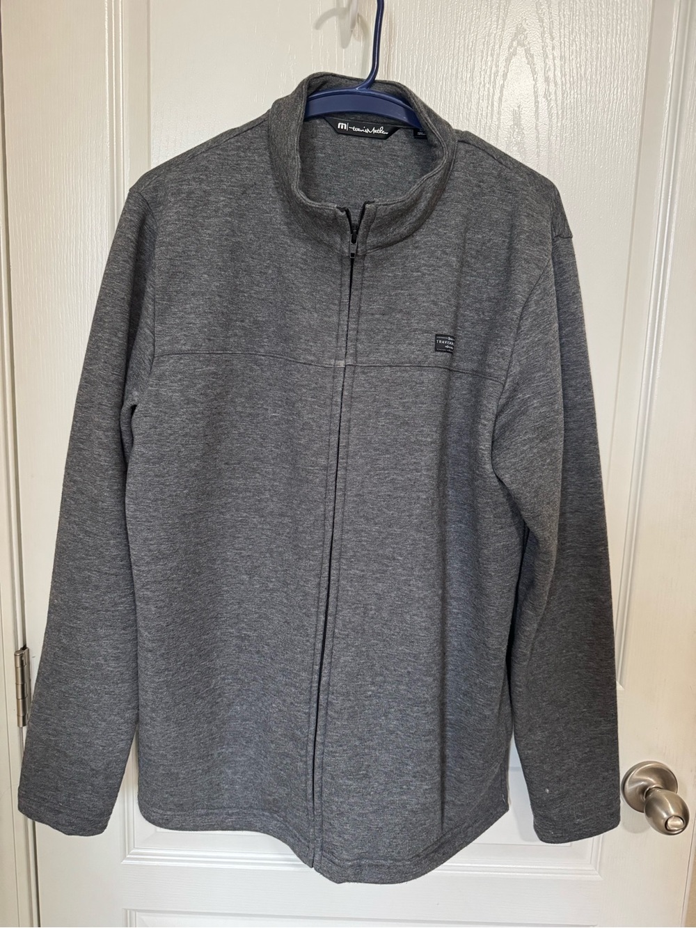Travis Matthew Mens Charcoal Full-zip Sweater - Picture 1 of 2